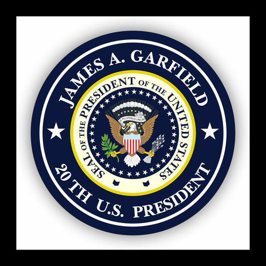 Autoaufkleber - James A. Garfield - 20th U.S. President  - USA - Präsident - Seal