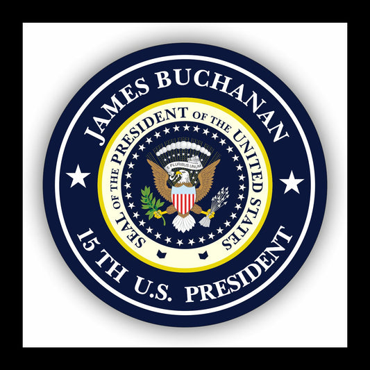 Autoaufkleber - James Buchanan - 15th U.S. President  - USA - Präsident - Seal