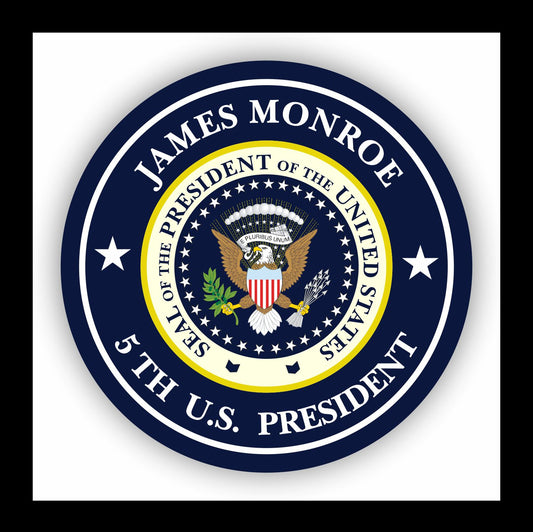 Autoaufkleber - James Monroe - 5th U.S. President  - USA - Präsident - Seal