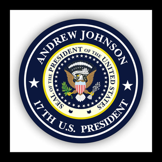 Autoaufkleber - Andrew Johnson - 17th U.S. President  - USA - Präsident - Seal