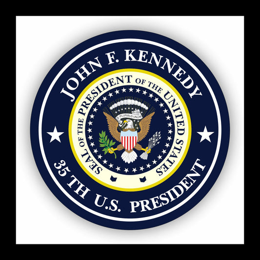 Autoaufkleber - John F. Kennedy - 35th U.S. President  - USA - Präsident - Seal