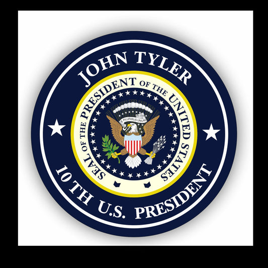 Autoaufkleber - John Tyler - 10th U.S. President  - USA - Präsident - Seal