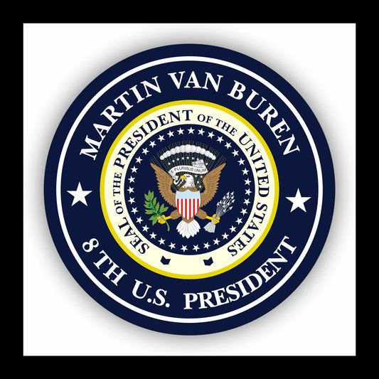 Autoaufkleber - Martin van Buren - 8th U.S. President  - USA - Präsident - Seal