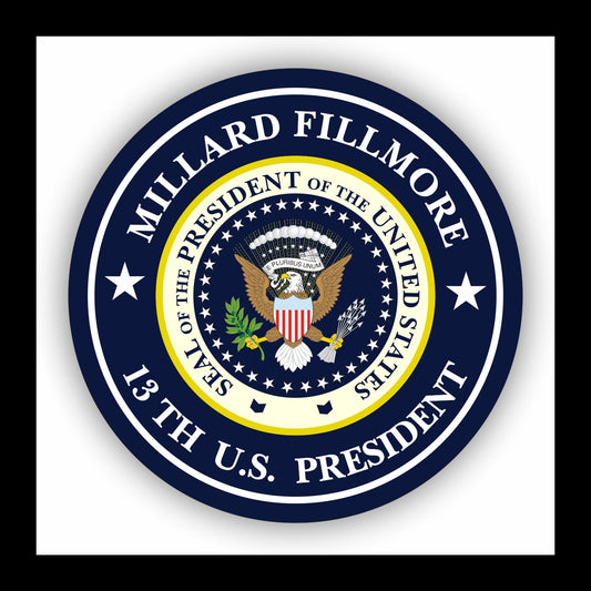 Autoaufkleber - Millard Fillmore - 13th U.S. President  - USA - Präsident - Seal
