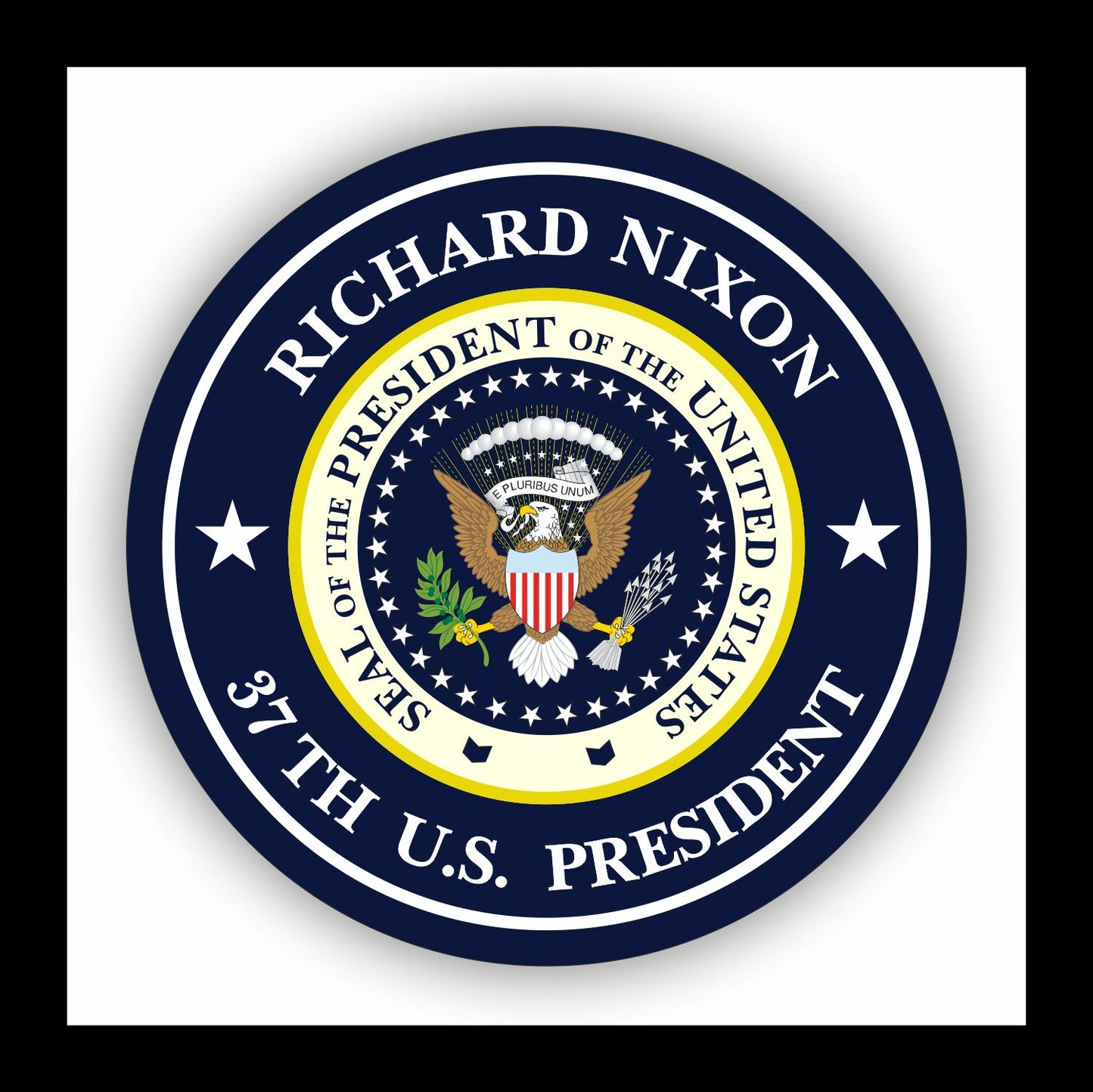 Autoaufkleber - Richard Nixon - 37th U.S. President  - USA - Präsident - Seal