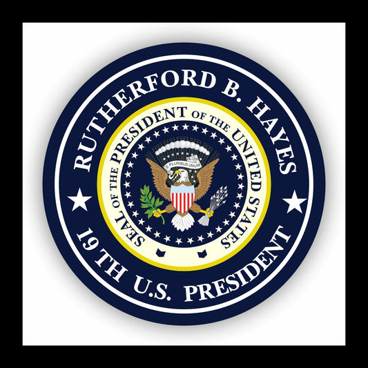 Autoaufkleber - Rutherford B. Hayes - 19th U.S. President  - USA - Präsident - Seal