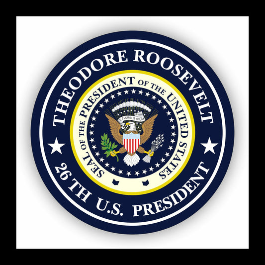 Autoaufkleber - Theodore Roosevelt - 26th U.S. President  - USA - Präsident - Seal