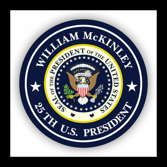 Autoaufkleber - William McKinley - 25th U.S. President  - USA - Präsident - Seal