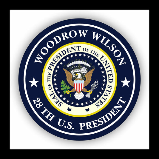 Autoaufkleber - Woodrow Wilson - 28th U.S. President  - USA - Präsident - Seal