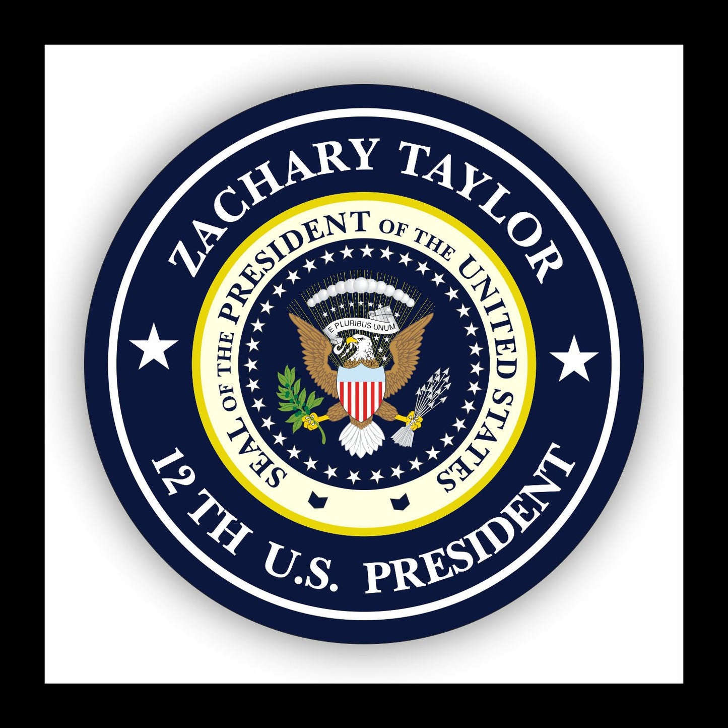 Autoaufkleber - Zachary Taylor - 12th U.S. President  - USA - Präsident - Seal