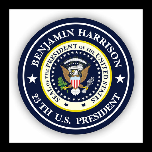 Autoaufkleber - Benjamin Harrison - 23th U.S. President  - USA - Präsident - Seal
