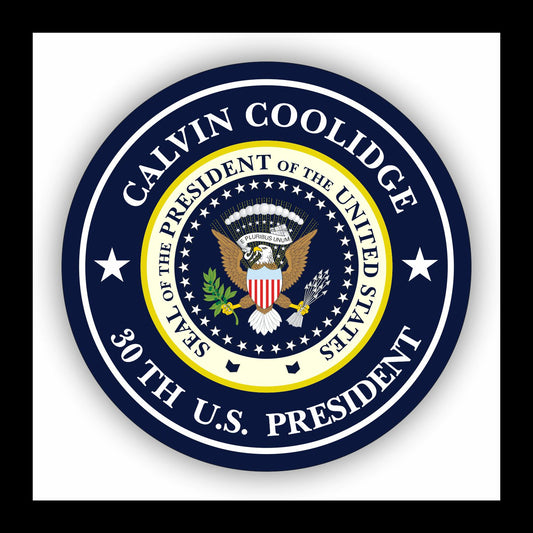 Autoaufkleber - Calvin Coolidge - 30th U.S. President  - USA - Präsident - Seal