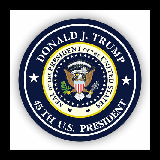 Autoaufkleber - Donald J. Trump - 45th U.S. President  - USA - Präsident - Seal