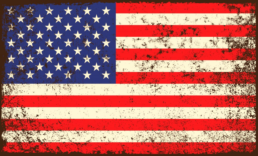 Autoaufkleber USA - Amerika - Reisen - Länder - Flagge - used look