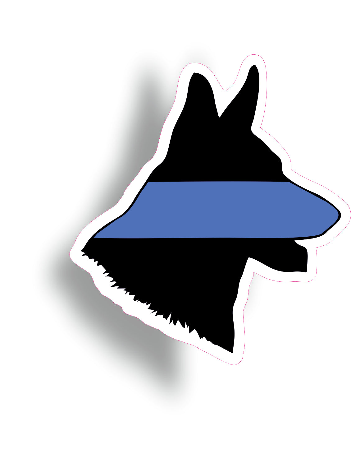 Autoaufkleber - Polizei, Police - Blue Thin Line - K9 - Schäferhund