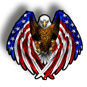 Autoaufkleber USA - Amerika - Reisen - Weißkopf-See-Adler - Eagle